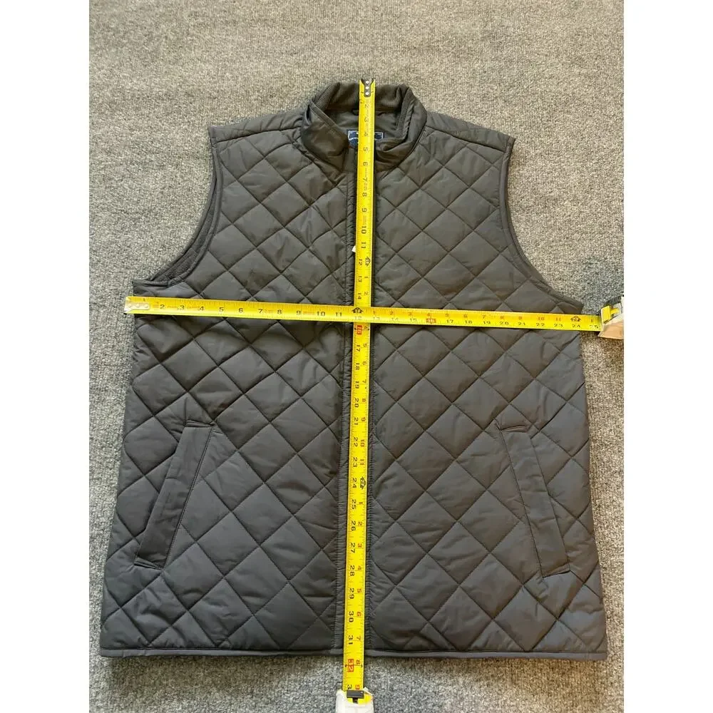Onward Reserve Mens Charcoal Gray Diamond Quilted Fleece Lined Padded Vest XL